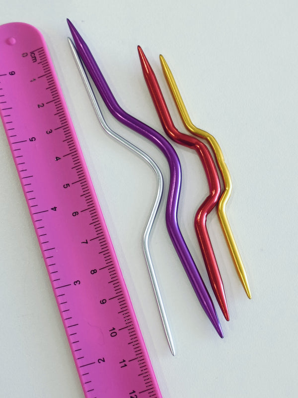 Metal Cable Needles (Bent) 4 Pack