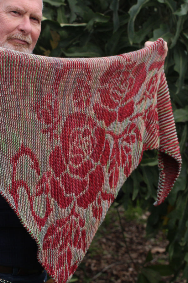 Rose Shadow Shawl Pattern - Download